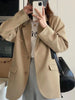 Leisure Suit Women's Coat Spring Korean British Style Loose Khaki Temperament Suit Suit Blazer Women Jacket Women Clothing