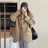 Leisure Suit Women's Coat Spring Korean British Style Loose Khaki Temperament Suit Suit Blazer Women Jacket Women Clothing