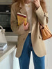 Leisure Suit Women's Coat Spring Korean British Style Loose Khaki Temperament Suit Suit Blazer Women Jacket Women Clothing