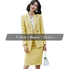 Lenshin 2 Piece Elegant Formal Asymmetry Skirt Suit White Blazer Office Lady Uniform Designs Women Business Sets