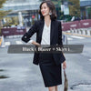 Lenshin 2 Piece Elegant Formal Asymmetry Skirt Suit White Blazer Office Lady Uniform Designs Women Business Sets
