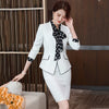 Lenshin 2 Piece Elegant Formal Patchwork Skirt Suit Binding Blazer Office Lady Uniform Designs Women Business Sets