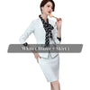 Lenshin 2 Piece Elegant Formal Patchwork Skirt Suit Binding Blazer Office Lady Uniform Designs Women Business Sets