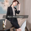 Lenshin 2 Piece Elegant Formal Patchwork Skirt Suit Binding Blazer Office Lady Uniform Designs Women Business Sets
