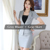 Lenshin 2 Pieces Set summer work wear women's skirt suits Female Formal Short-Sleeve blazer jacket & skirt