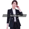 Lenshin Royal Blue Professional Business Jacket for Women Work Wear Office Lady Elegant Female Double Breasted Blazer Coat Top