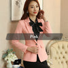 Soft Cotton Jacket High Quality Fashion Gray Women Blazer Casual Wear Long Sleeve Coat Lady Vogue Top with Pocket