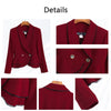 Lenshin  2 Piece Set  Ruffles Skirt Suit Binding Blazer Office Lady Formal  Women Elegant Business Wear