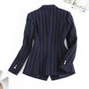 Lenshin  2 Piece Set  Striped Skirt Suit Double Breasted Blazer Office Lady Formal  Women Business Wear