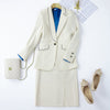 Lenshin  2 Piece suit Set  Formal Skirt Suit  Blazer Office Lady Formal  Women Business Elegant Sets Skirt