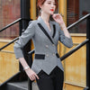 Lenshin Women Elegant Patchwork  Jacket Full sleeve Blazer Work Wear Keep Slim Office Lady Coat Outwear Double Breasted