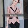 Lenshin Women Elegant Patchwork  Jacket Full sleeve Blazer Work Wear Keep Slim Office Lady Coat Outwear Double Breasted