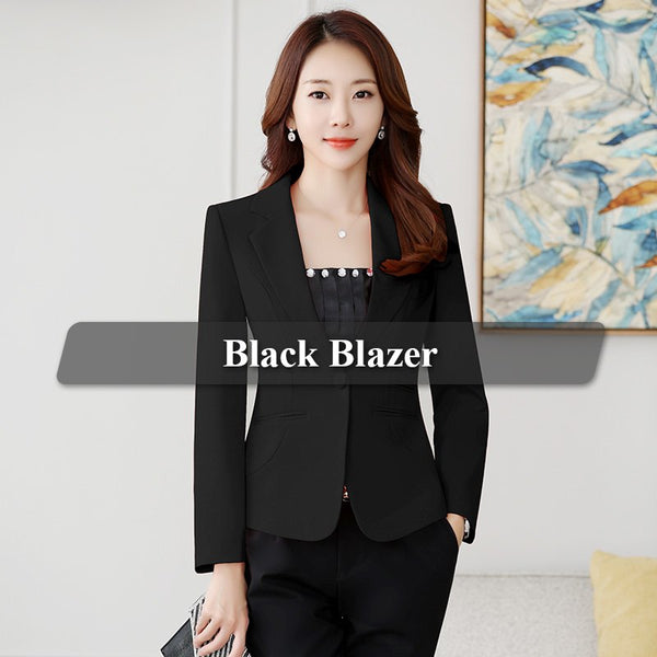 Yellow Blazer Straight and Smooth Jacket Office Lady Style Coat Business Formal Wear Candy Color