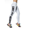 Letter Print Sporting Leggings Plus Size High Elastic Slimming Dancing Pants Fitness Female For Bodybuilding Aerobics Exercise