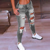 Light Blue Ripped Jeans For Women 2022 Street Style Sexy Low Rise Distressed Trouser Stretch Skinny Hole Denim Pencil Pants