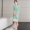 Light Green Half Sleeve Suits Women Summer Thin High End Professional Temperament Slim Blazer And Skirt Office Ladies Work Wear