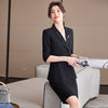 Light Green Half Sleeve Suits Women Summer Thin High End Professional Temperament Slim Blazer And Skirt Office Ladies Work Wear