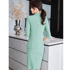 Light Green Half Sleeve Suits Women Summer Thin High End Professional Temperament Slim Blazer And Skirt Office Ladies Work Wear