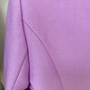 Lilac Purple Blazer Women 2023 Female Jacket Coat Double-breasted Metal Lion Buckle Slim Bead Work Suit Blazers