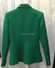 Limited GREEN Double Breasted Blazer Slim Waist Shoulder Notched lapels Woman Suit 2023 Spring Summer Autumn