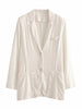Linen Casual Suit Oversized Green Women Summer Jacket Classic Soft Woman Blazer 2023 Autumn Elegant Female Long Blazers Outfit