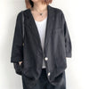 Linen Suit Jacket Women's Spring And Autumn Loose Large Size All-Match Mid-Length Casual Shirt Blazer Retro Long Sleeve Top H086