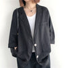 Linen Suit Jacket Women's Spring And Autumn Loose Large Size All-Match Mid-Length Casual Shirt Blazer Retro Long Sleeve Top H086