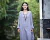 Linen dress big size Batwing Cotton Women Long Dress Oversized Zen style Solid Robe ete 2022 Femme Gown Loose Casual Maxi Dress