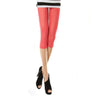 Hot Selling Fresh Stylish Women's Elastic Mesh Leggings Thin Short Mid-Calf Leggings Candy Color Half Pants Female