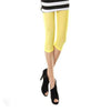 Hot Selling Fresh Stylish Women's Elastic Mesh Leggings Thin Short Mid-Calf Leggings Candy Color Half Pants Female