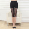 New Soft Comfy Sexy Lace Mesh Leggings Hollow Out Black Mid-Calf Leggings Women Clothings Stretch Skinny Half Pants