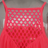 Summer Femme Vintage Casual Dress Elegant Halter O-Neck Sleeveless Hollow Out Mini Lace Dress