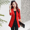 Long Blazer Women Jacket Casual Plus Size Ladies Blazers Feminino Manga Longa Womens Spring Jackets Elegant Office Suits 60N0316
