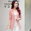 Long Blazer Women Jacket Casual Plus Size Ladies Blazers Feminino Manga Longa Womens Spring Jackets Elegant Office Suits 60N0316