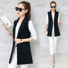 Long Blazer Women Plus Size Sleeveless Slim Fit Casual Blazers Women Louson Femme Cape Blazer Mantel Damen Ladies Coats QB5
