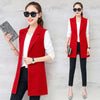 Long Blazer Women Plus Size Sleeveless Slim Fit Casual Blazers Women Louson Femme Cape Blazer Mantel Damen Ladies Coats QB5