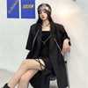 Long Blazers Women Design Spliced Streetwear Hipster Loose Creativity Casual Korean Style Summer Breathable Personality