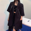Long Blazers Women Design Spliced Streetwear Hipster Loose Creativity Casual Korean Style Summer Breathable Personality