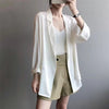 Long Blazers Women Thin Summer Ropa De Mujer Office Lady Sun-proof Cool Streetwear England Style Stylish Loose Ins Retro