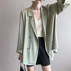 Long Blazers Women Thin Summer Ropa De Mujer Office Lady Sun-proof Cool Streetwear England Style Stylish Loose Ins Retro