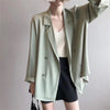 Long Blazers Women Thin Summer Ropa De Mujer Office Lady Sun-proof Cool Streetwear England Style Stylish Loose Ins Retro