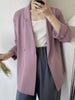 Long Blazers Women Thin Summer Ropa De Mujer Office Lady Sun-proof Cool Streetwear England Style Stylish Loose Ins Retro