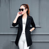 Long Plus Size Blazer Women Red Casual 5Xl Korean Woman Office Blazer Femme Abrigo Mujer Long Jacket Women Blazers Slim P6C1206