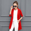 Long Plus Size Blazer Women Red Casual 5Xl Korean Woman Office Blazer Femme Abrigo Mujer Long Jacket Women Blazers Slim P6C1206