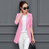Long Plus Size Blazer Women Red Casual 5Xl Korean Woman Office Blazer Femme Abrigo Mujer Long Jacket Women Blazers Slim P6C1206