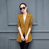 Long Plus Size Blazer Women Red Casual 5Xl Korean Woman Office Blazer Femme Abrigo Mujer Long Jacket Women Blazers Slim P6C1206