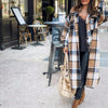 Long Shirt Jacket Winter Plaid Shirt Women Checkered Jacket Coat Oversized Woolen Overcoat Female Loose Thick Outerwear