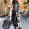 Long Shirt Jacket Winter Plaid Shirt Women Checkered Jacket Coat Oversized Woolen Overcoat Female Loose Thick Outerwear