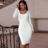 Long Sleeve Bandage Dress 2022 Christmas Year Red Bandage Dress Bodycon Women Autumn Winter Sexy Party Dress Evening Outfits