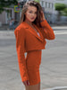 Long Sleeve Career Office Blazer Set Crop Top Mini Skirt Suits 2 Pieces Matching Sets Women 2023 Autumn Short Outfits